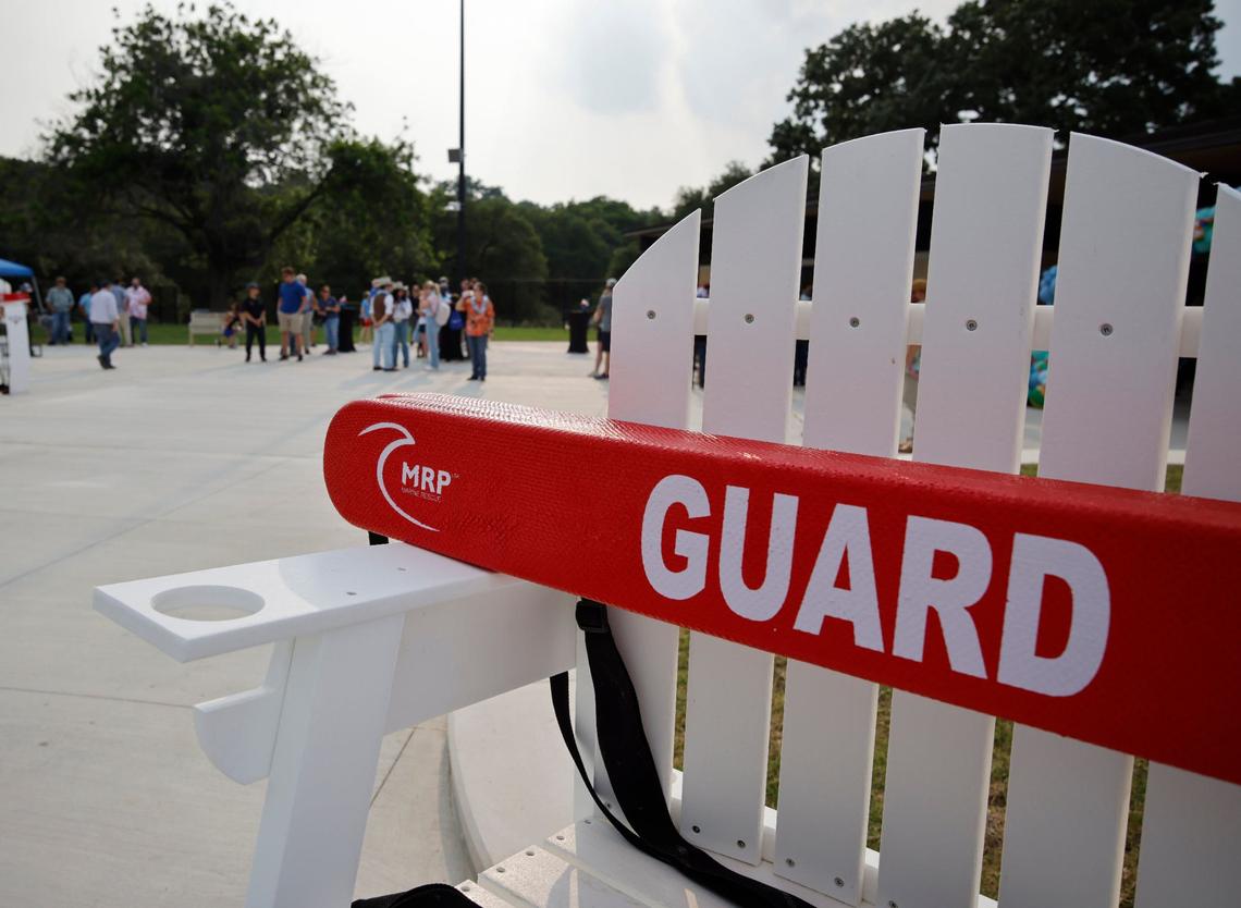 People began filling the common area before the grand re-opening of Forest Park Pool in Fort Worth, Texas, Friday May 24, 2024. (Special to the Star-Telegram/Bob Booth)