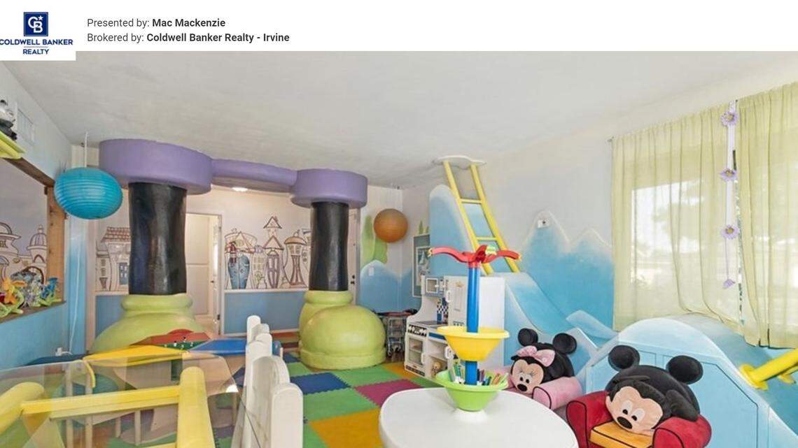 A house with Disney-themed rooms (“Alice in Wonderland,” “Mickey and Minnie,” “Peter Pan” and “Winnie the Pooh”) in Anaheim, California, is on the market for $799,000.