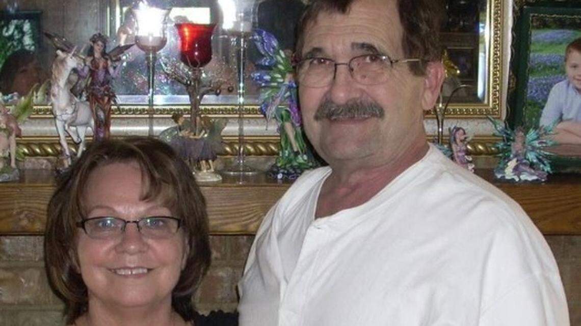 Julia Gregor of Benbrook was shot and killed April 1, 2020 on a Fort Worth highway. Her husband, Ted, is in this photograph with her. A 37-year-old man has pleaded guilty to murder in the shooting.