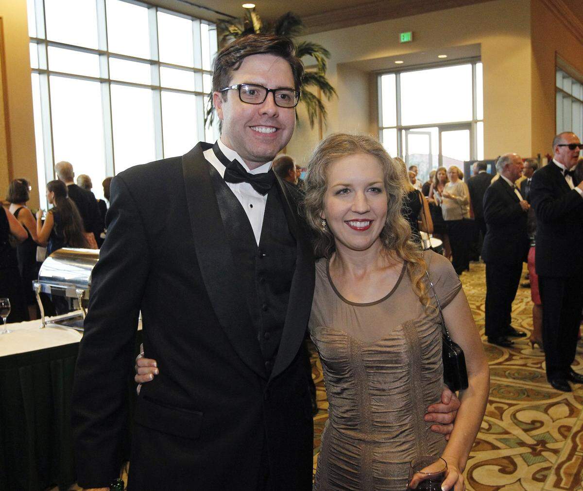 Jason and Kelli Lamers at the black tie gala celebrating the USS Fort Worth in Galveston, Texas, on Sept. 21, 2012.