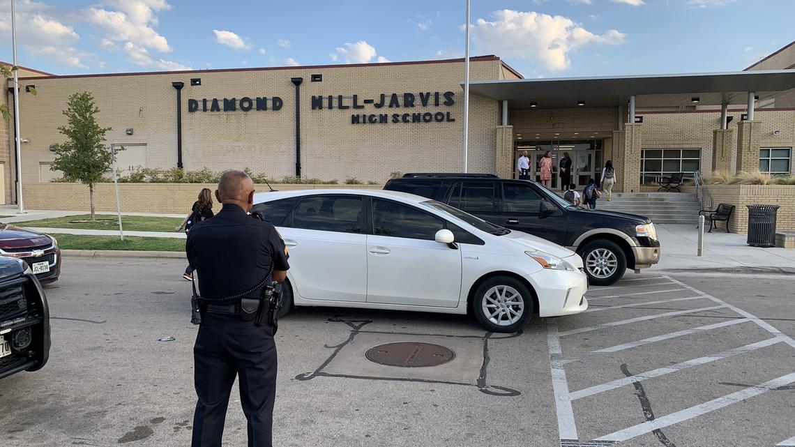 There was an increased police presence at Diamond Hill-Jarvis High School Monday after threats were made on social media. An investigation found the threats to be false.