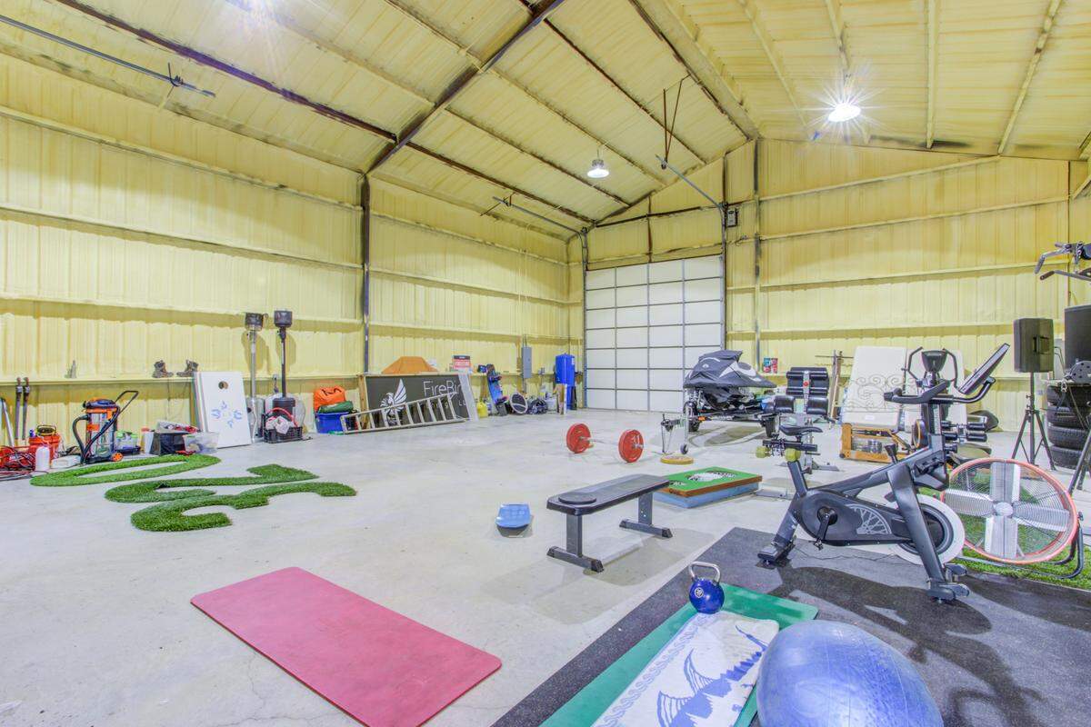 The largest RV garage on Eagle Mountain Lake belongs to 9930 Boat Club Road.
