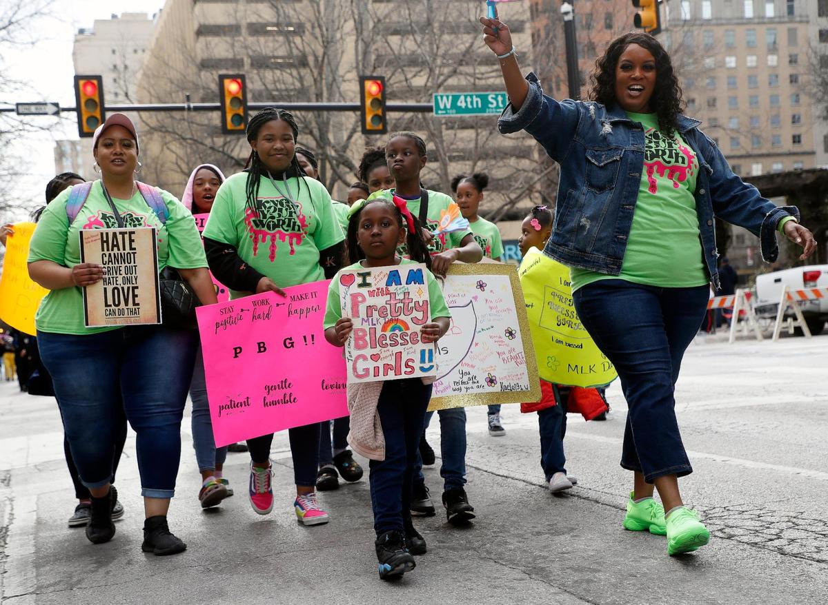 Hundreds of individuals, organizations and school bands participated in the 2023 MLK day parade in downtown Fort Worth, Texas, Monday, Jan. 16, 2023. (Special to the Star-Telegram Bob Booth)