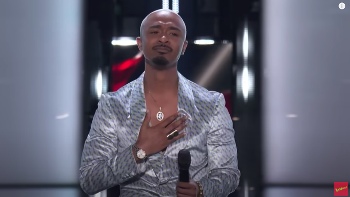 All four coaches on “The Voice” turned their chair for North Texas native Kevin Hawkins during his performance of Stevie Wonder’s “Isn’t She Lovely.”