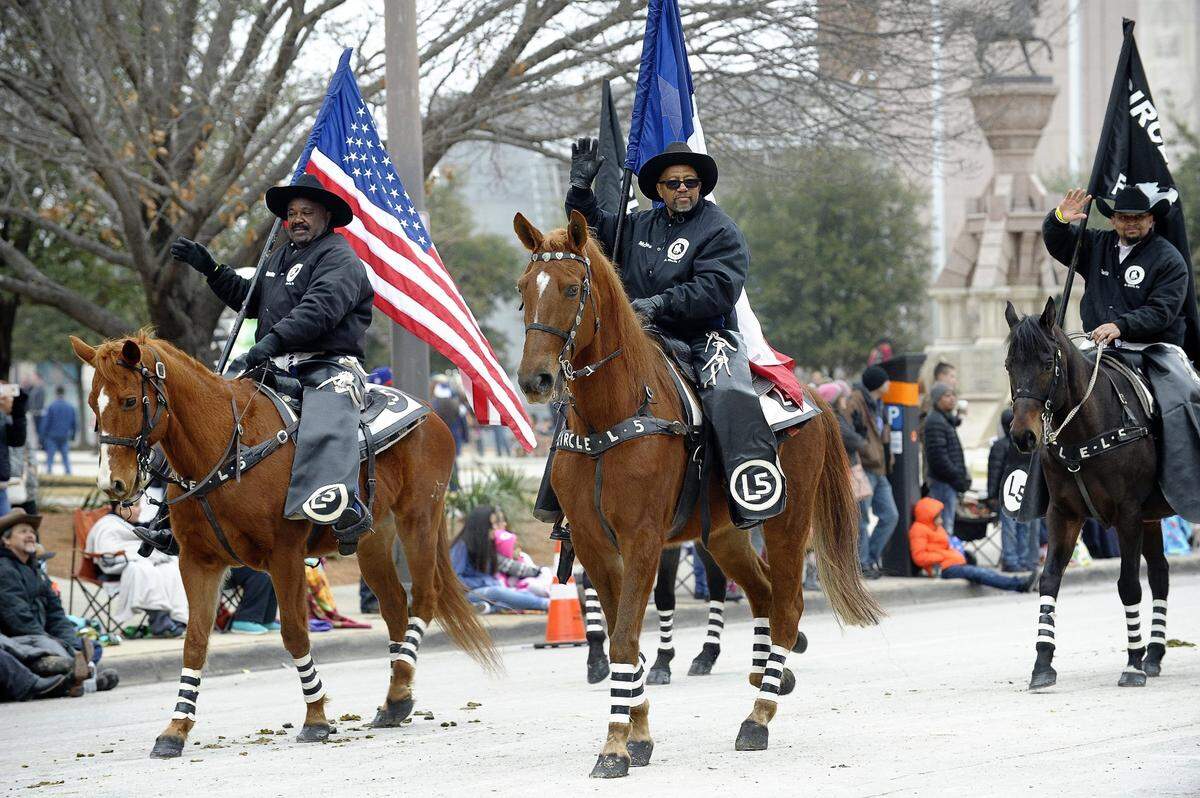 Jan. 14, 2017: Circle L5 Riding Club in the All Western Parade in downtown Fort Worth, the kick-off event for the Fort Worth Stock Show.