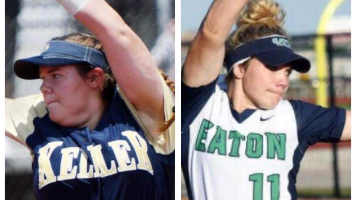 Keller senior Dylann Kaderka, left, and Eaton senior Maddy Wright will face off in the 6A Region I final starting Wednesday, May 22 at Flower Mound High School.