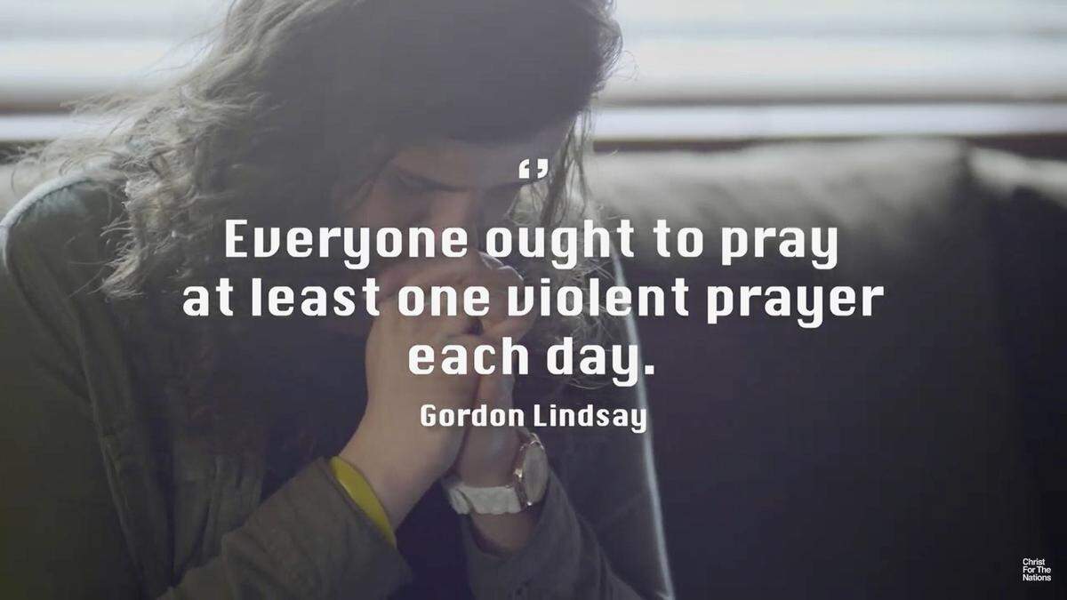 Co-founder Pastor Gordon Lindsay’s call for “violent prayer” is promoted in a Christ For the Nations Institute video.