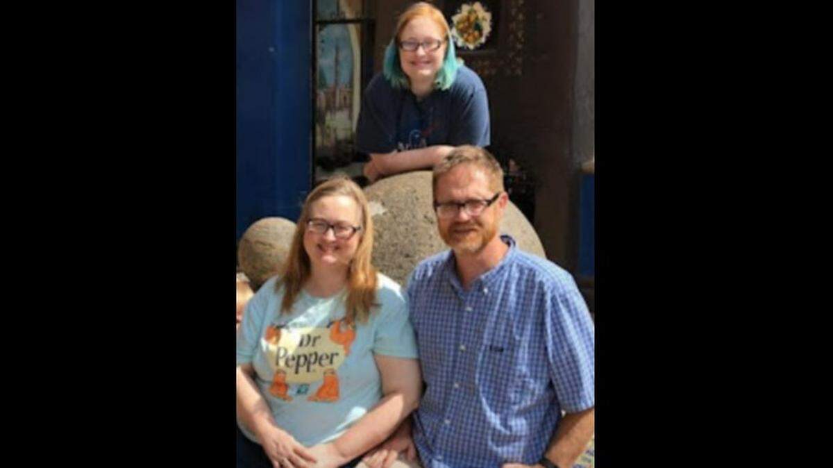 Katey Kirkland (middle) was killed on Aug. 7 when a pickup truck slammed into her family’s White Settlement home. Her father, Kevin Kirkland (right), was in critical condition. Her mother, Amy KIrkland, was not seriously injured.