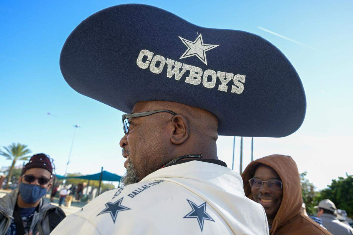 Richard Simmons of Summerville, S.C., supports his team before an NFL football game, Sunday, Dec. 18, 2022, in Jacksonville, Fla. (AP Photo/Phelan M. Ebenhack)