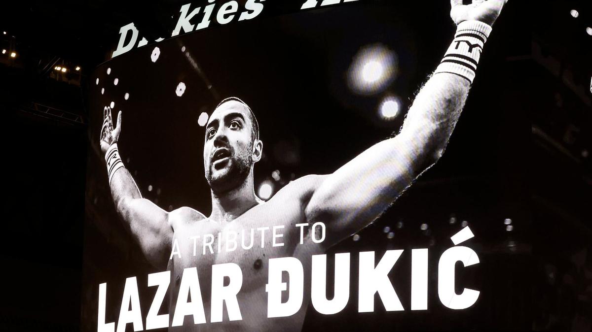 Serbian athlete Lazar Đukić was honored with a tribute before the start of events at the CrossFit Games on Aug. 9, 2024, in Fort Worth. Đukić drowned in Marine Creek Lake on Aug. 8 during the run-swim event, the first event of the four-day games.