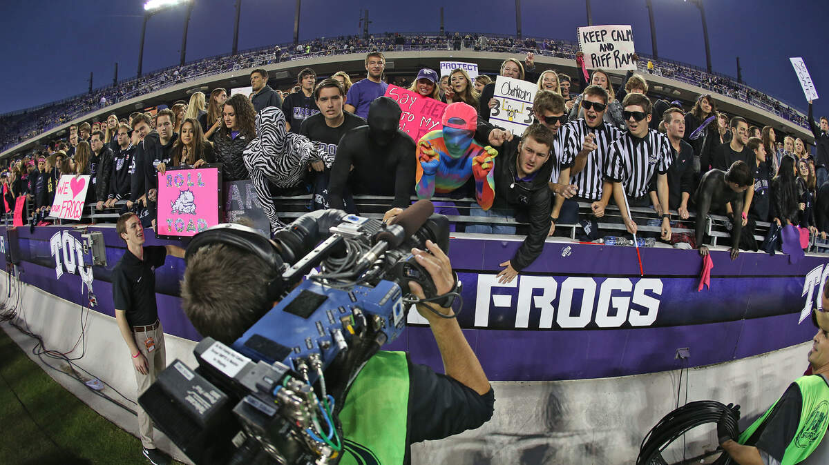 On Nov. 8, 2014, No. 6 TCU defeated No. 9 Kansas State at a sold out Amon G. Carter Stadium in a prime time game televised by Fox. With all of the conference re-alignment happening, TCU’s future in the power structure of college sports is uncertain.