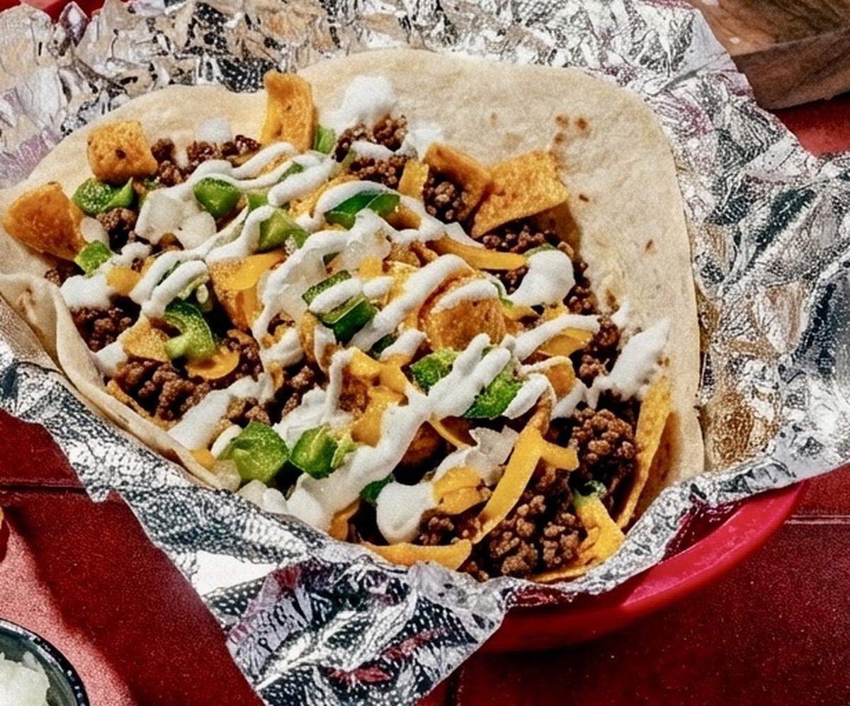 The “Frito pie taco” is a special at the Fuego Tortilla Grill chain, which has a location on the South Freeway in Burleson.