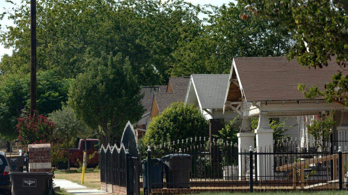 Homes in a Northside neighborhood in Fort Worth in 2022. Fort Worth short-term rental owners were unsuccessful in their challenge to the city’s rules.