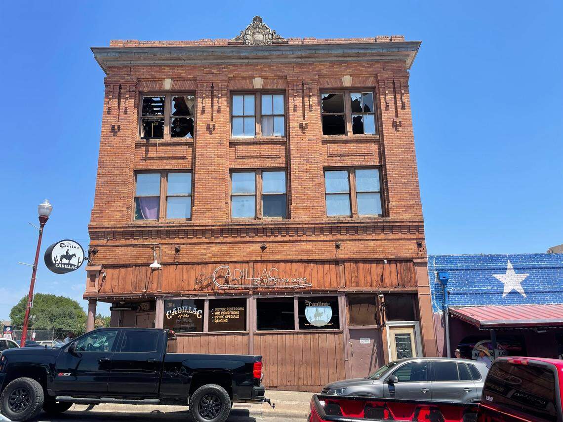 A fire caused extensive damage to the Historic Stockyards bar Cantina Cadillac, but owner Jay Hester said the century-old building will be restored and the bar reopened soon.