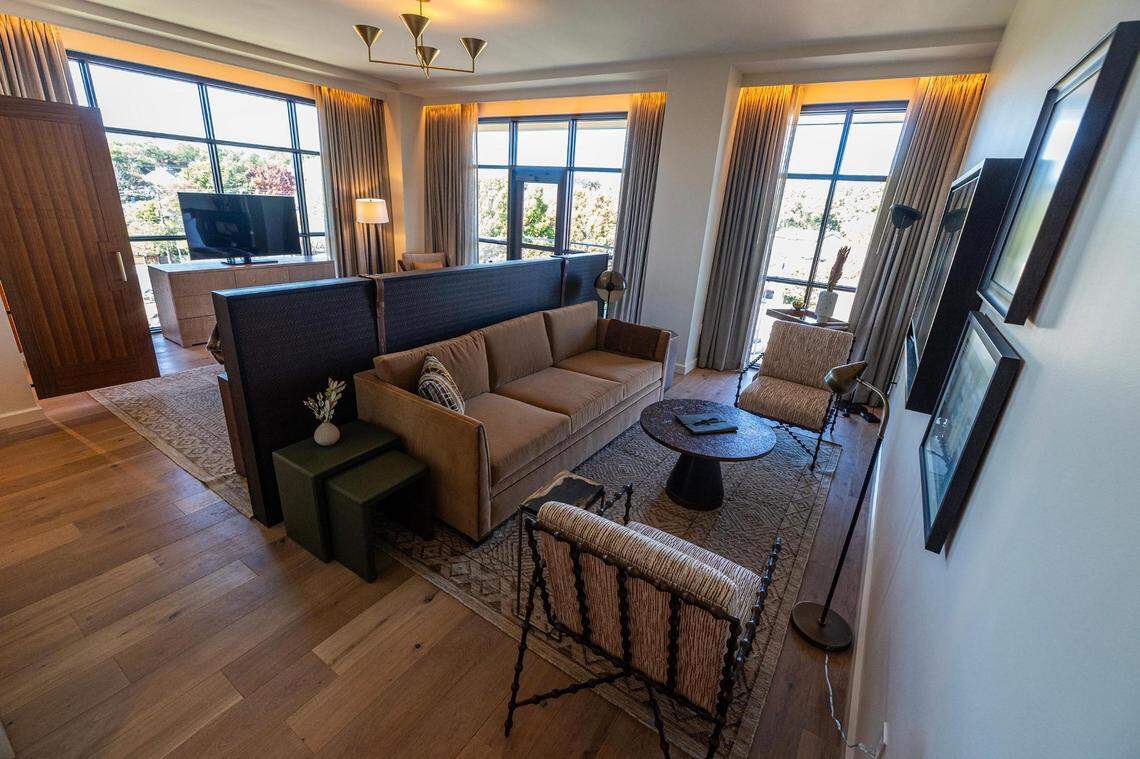One of the suites on the fourth floor at the new Bowie House hotel in Fort Worth on Tuesday, Nov. 28, 2023.