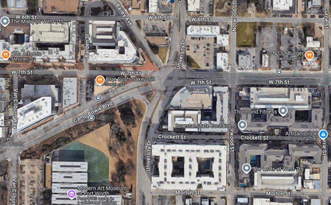 This Google Maps view shows the intersection today. Although it has been rebuilt several times in an attempt to improve safety, the intersection is still dangerous.
