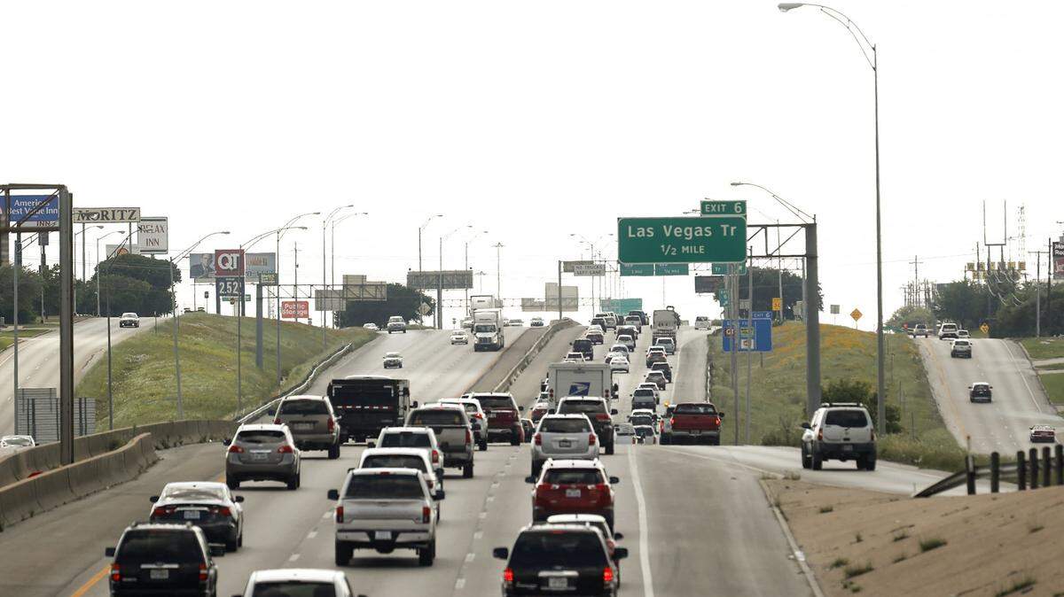Heavy traffic heads west on Interstate 20 toward Parker County in this file photo from 2019.