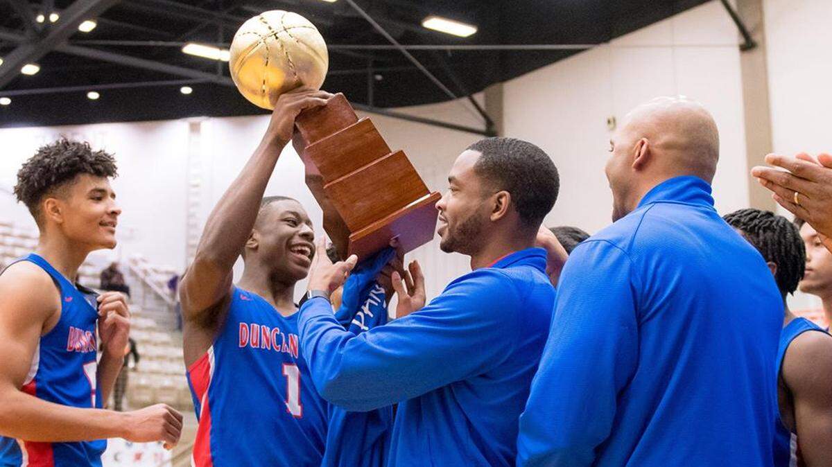 Duncanville wins the 2018 Whataburger Orange tournament over 6A No. 1 Guyer at Thomas Coliseum, Saturday Dec. 29, 2018.