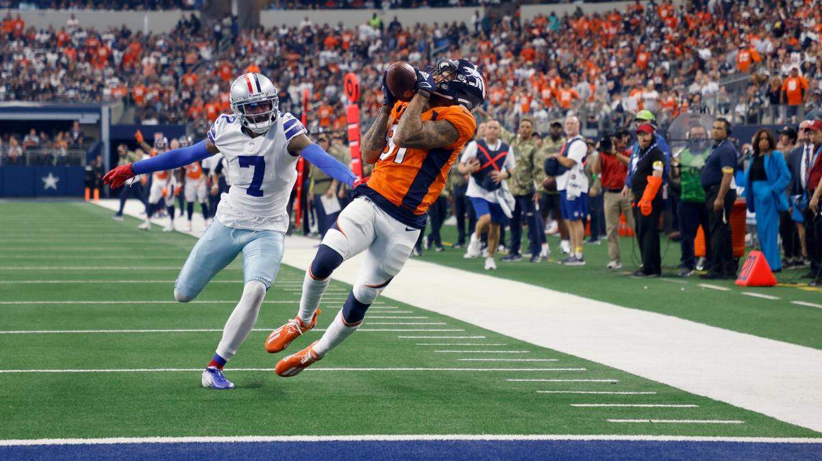 Dallas Cowboys cornerback Trevon Diggs was burned on a 44-yard touchdown pass by Denver Broncos receiver Tim Patrick in Sunday’s 30-16 loss at AT&T Stadium.