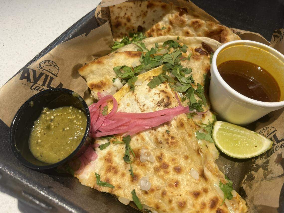 The chicken birria quesadilla from Avila Taco in Keller.