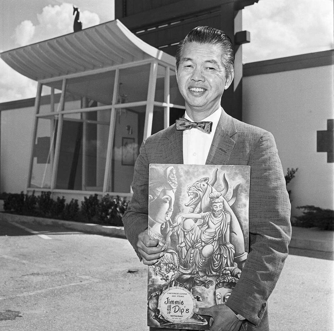 July 24, 1961: Jimmie Dip, former manager of the Blue Star Inn in Fort Worth, stands outside his newly opened restaurant Jimmie Dip’s at 1500 S. University Drive. (The location is now a Jack in the Box.)