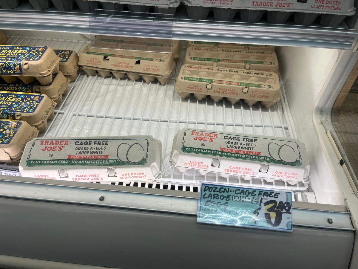 Trader Joe’s has the cheapest eggs in Fort Worth at only $3.49 per large dozen.