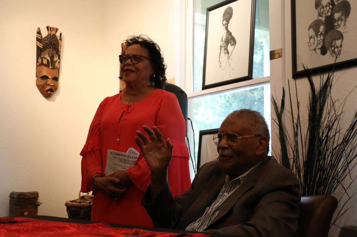 Brenda Sanders-Wise, the executive director of the Tarrant County Black Historical & Genealogical Society, began the celebration honoring Judge L. Clifford Davis’ 100th birthday Saturday, Aug. 10, 2024, at the Lenora Rolla Heritage Center Museum.