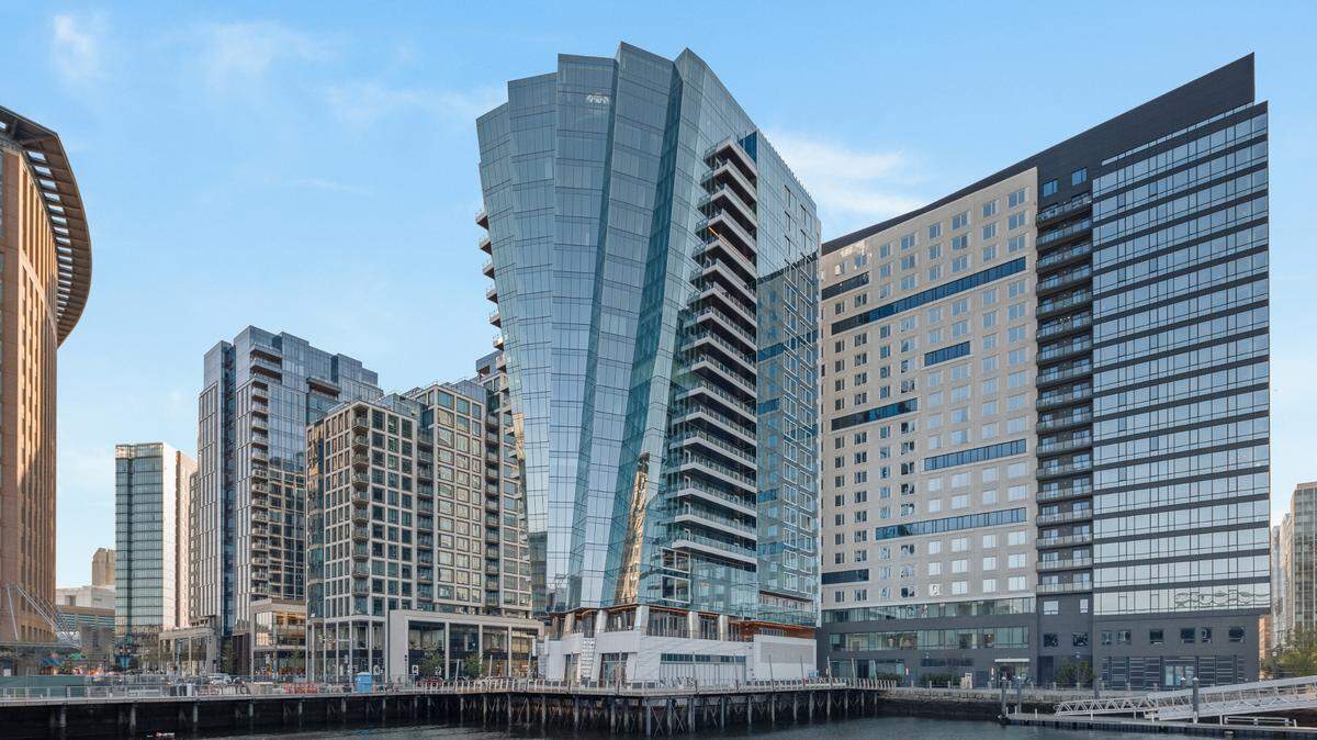 Exterior of the condo building
