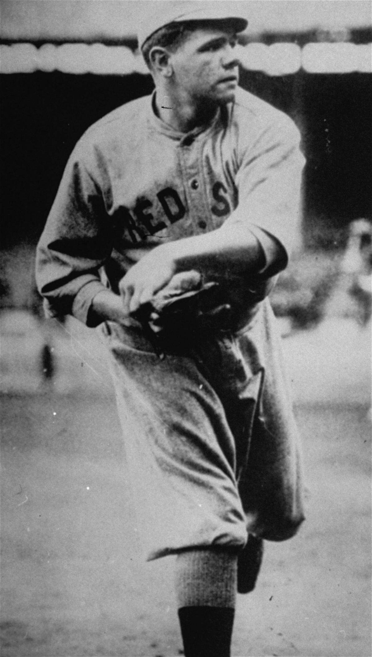 Babe Ruth, pitching ca. 1916, was the leading pitcher on the championship Boston Red Sox team until his ability at the bat forced managers to put him in the lineup full-time. Ruth pitched for the Red Sox from 1914 to 1918, pitching in the World Series in 1916 and 1918, before joining the New York Yankees, where he became the Sultan of Swat. (AP Photo)