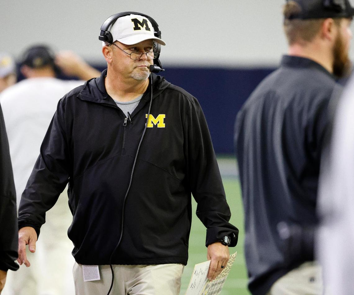 Malakoff head coach Jamie Driskell watches the final minute from the sidelines during the second half of a UIL Conference 3A Division 1 semifinal playoff football game at The Ford Center in Frisco, Texas, Thursday, Dec. 07, 2023.