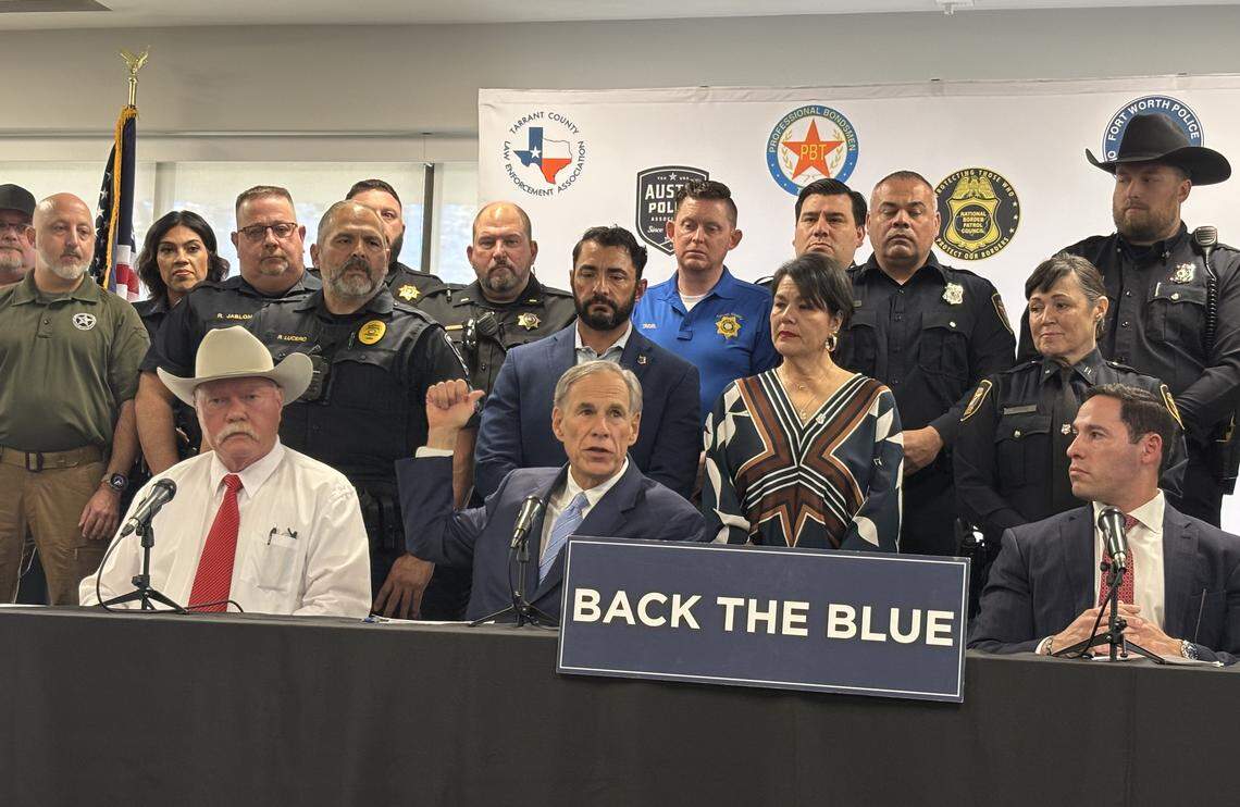 Governor Greg Abbott visited Fort Worth Tuesday Jan. 6, 2026 for a campaign event highlighting his public safety priorities. Abbott announced nine law enforcement endorsements at the event.