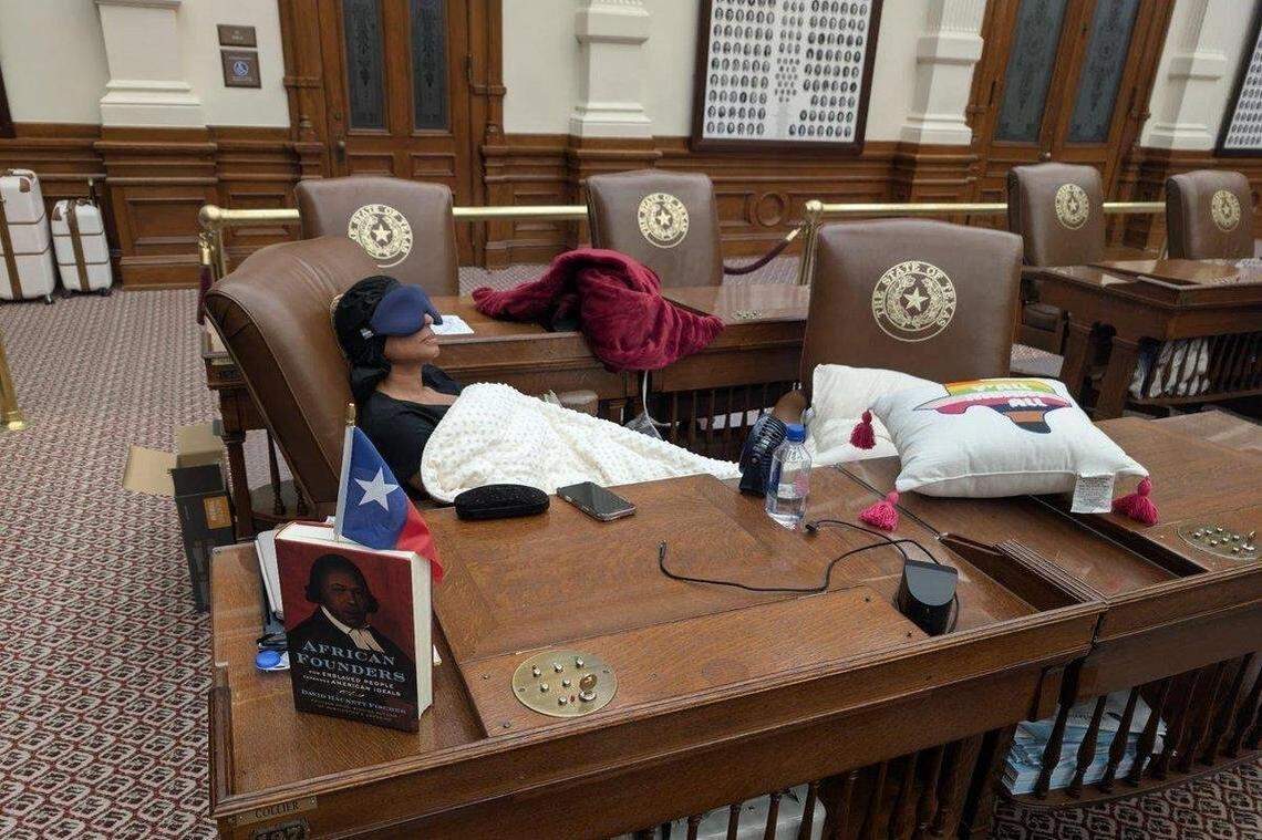 Texas Rep. Nicole Collier, D-Fort Worth, remained in the statehouse in Austin rather than accepting a law enforcement escort to leave.