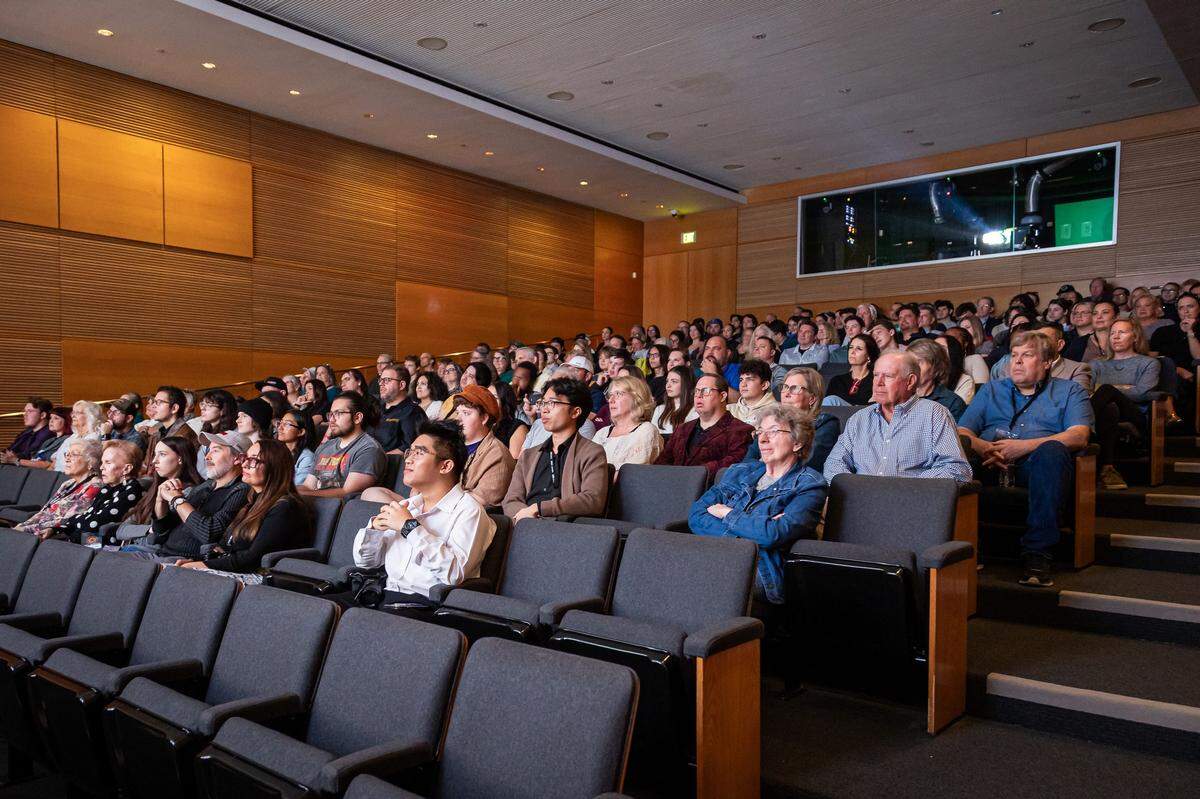 Attendees watch a movie at the 2024 Lone Star Film Festival in Fort Worth.