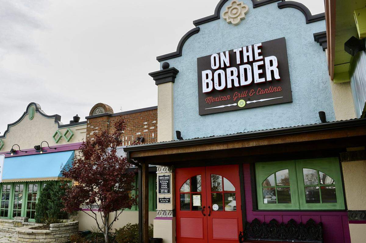 An On the Border Mexican Grill and Cantina restaurant in the Kansas City area as seen in November 2013 after remodeling.
