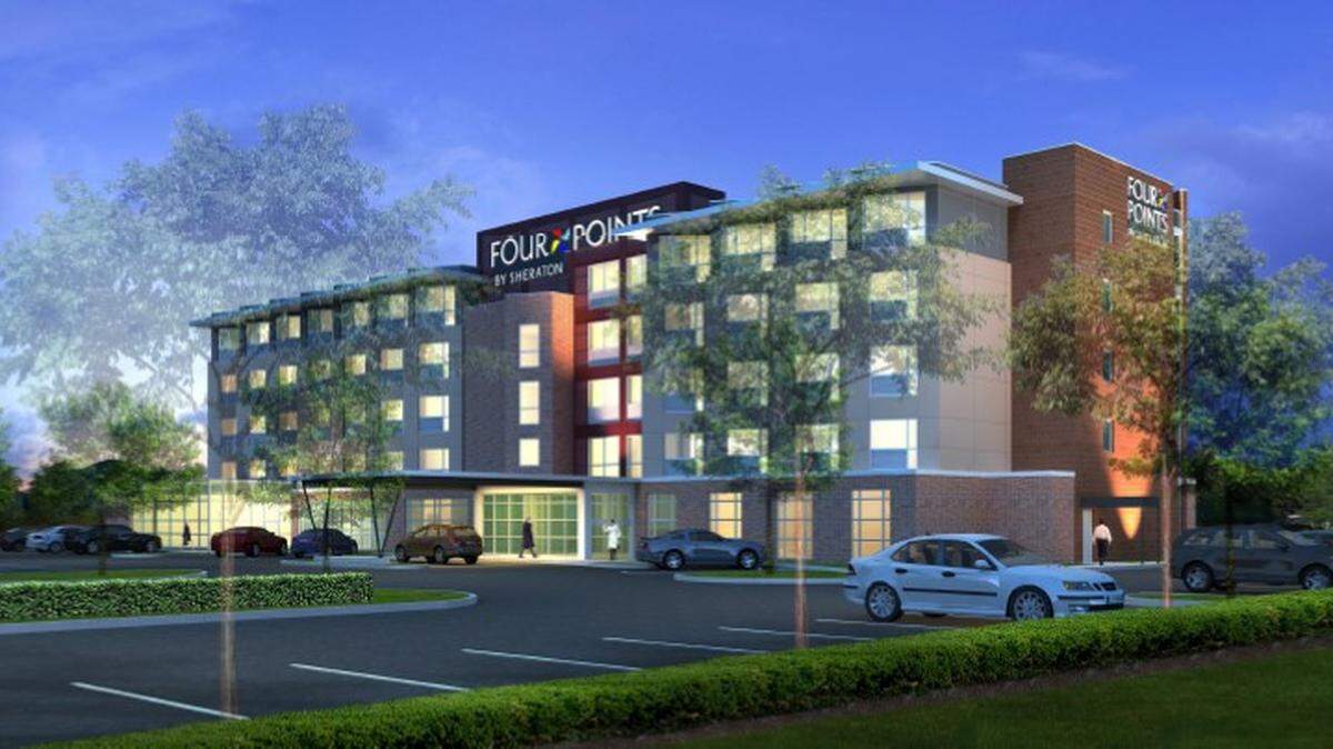 This is an artist’s rendering of the Four Points by Sheraton planned for Euless at 972 East Harwood Road.