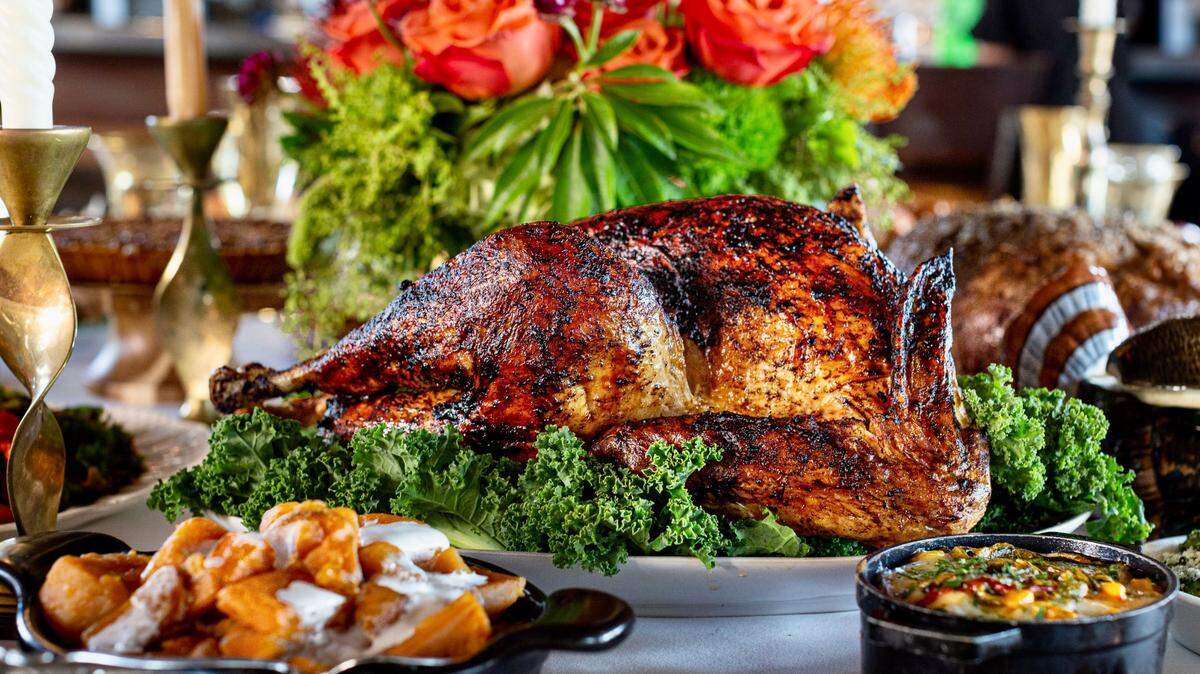 A take-home turkey dinner from the Butcher Shop at B&B Butchers in Fort Worth.