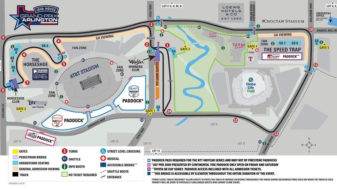 What to expect at first Grand Prix of Arlington: tickets, road closures, more
