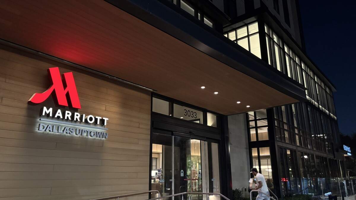 Police detained a man shortly before 6 p.m. on March 3 outside the Marriott Dallas Uptown, where U.S. Senate Republican candidate Ken Paxton’s election night watch party was scheduled to take place.