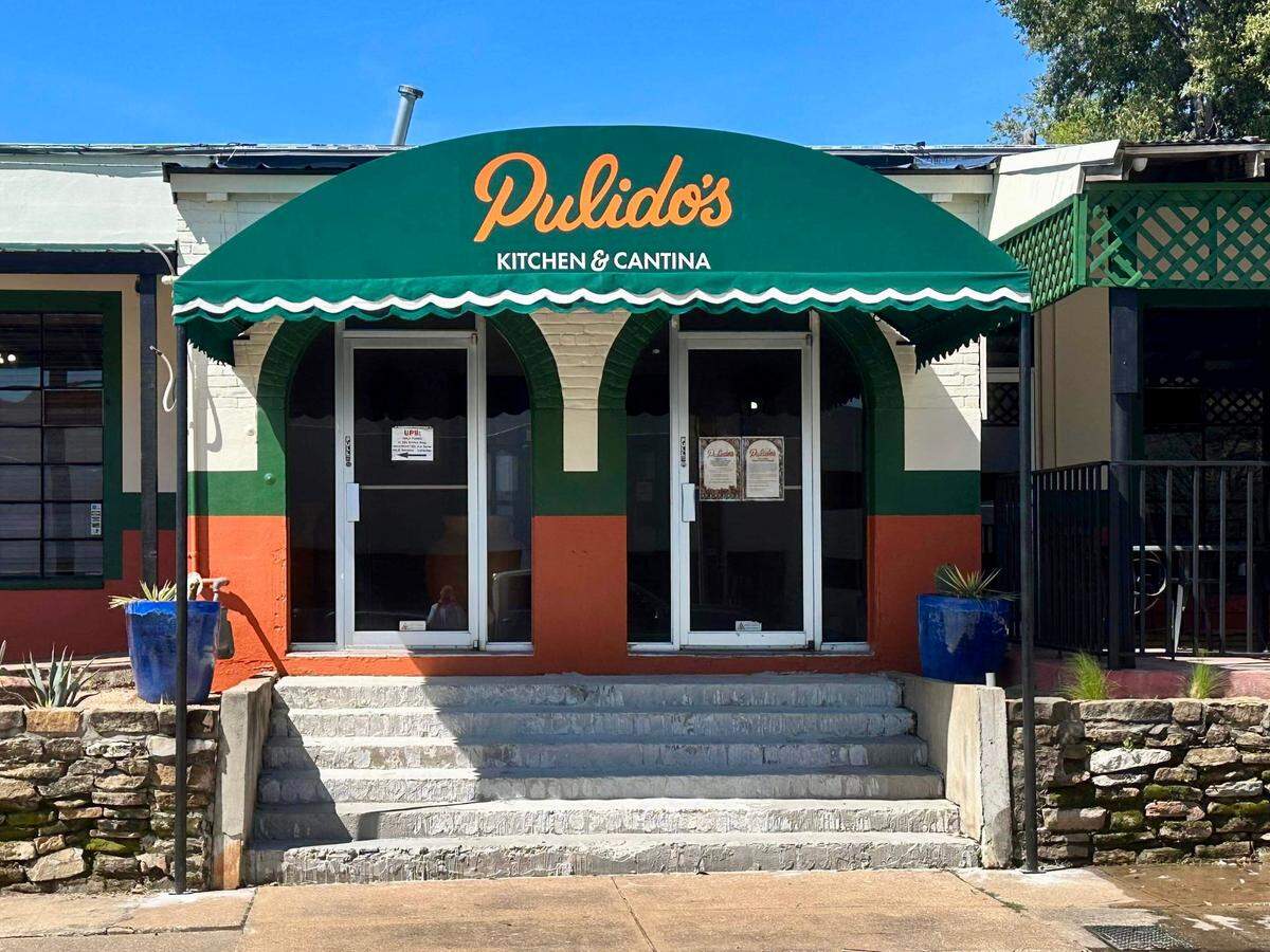 A new awning marks the reopening of Pulido’s Kitchen & Cantina.