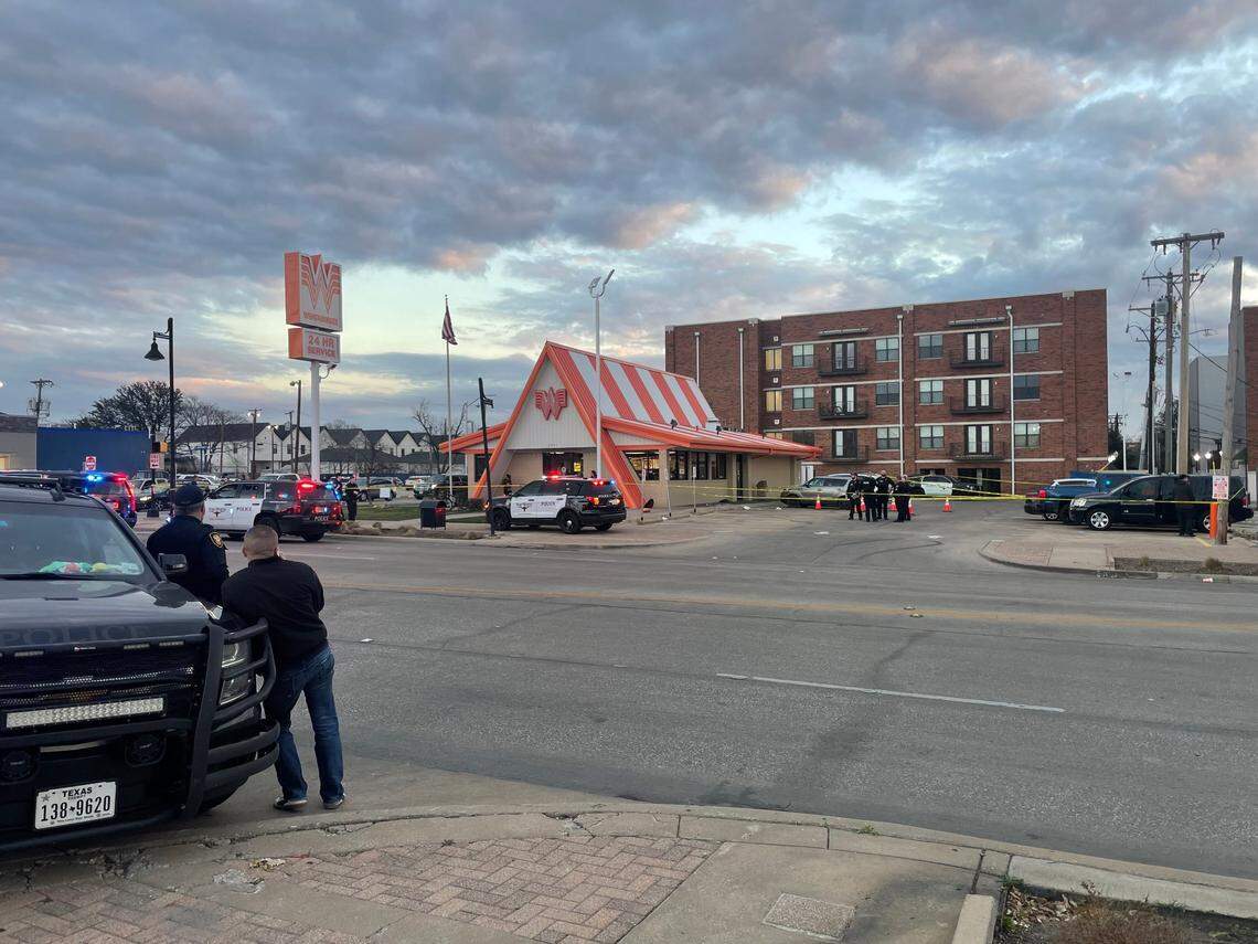 Fort Worth police are investigating a shooting that killed a 16-year-old boy and critically injured a 17-year-old girl outside a Whataburger restaurant near Paschal High School on Friday afternoon.
