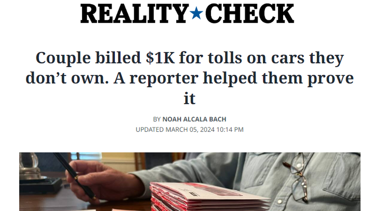 An inquiry from a Fort Worth Star-Telegram reporter prompted the NTTA to void $1,065 in tolls wrongly charged to a Fort Worth area couple.