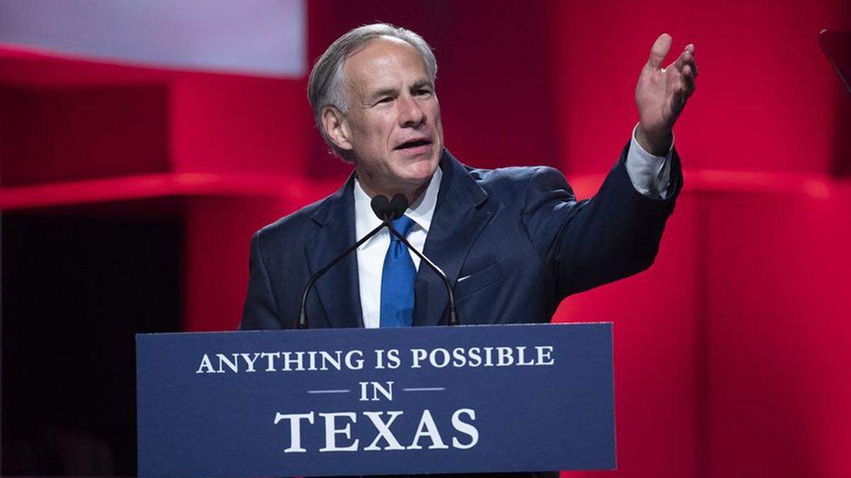 Gov. Greg Abbott gives the keynote Friday speech at the Republican Party of Texas convention in San Antonio on June 15, 2018.