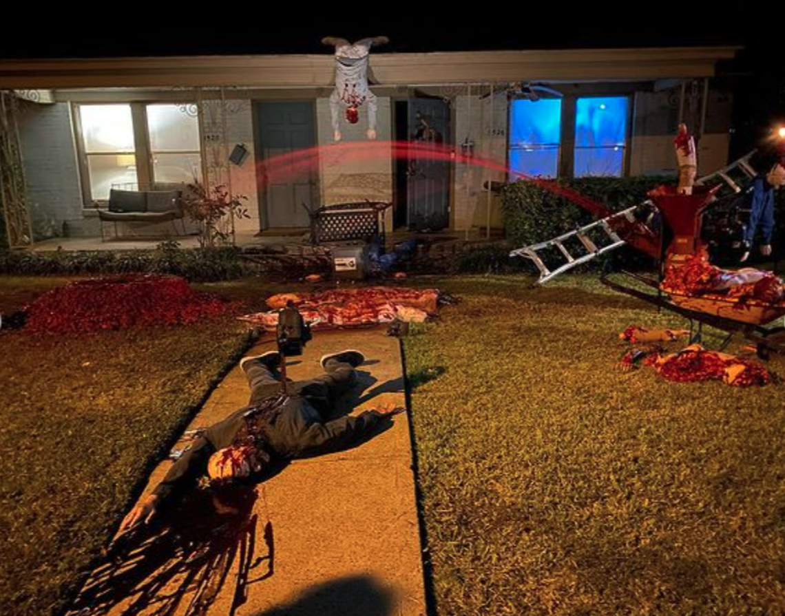 Steven Novak’s elaborate Halloween display has wowed the internet, but it’s also led to the cops being called.
