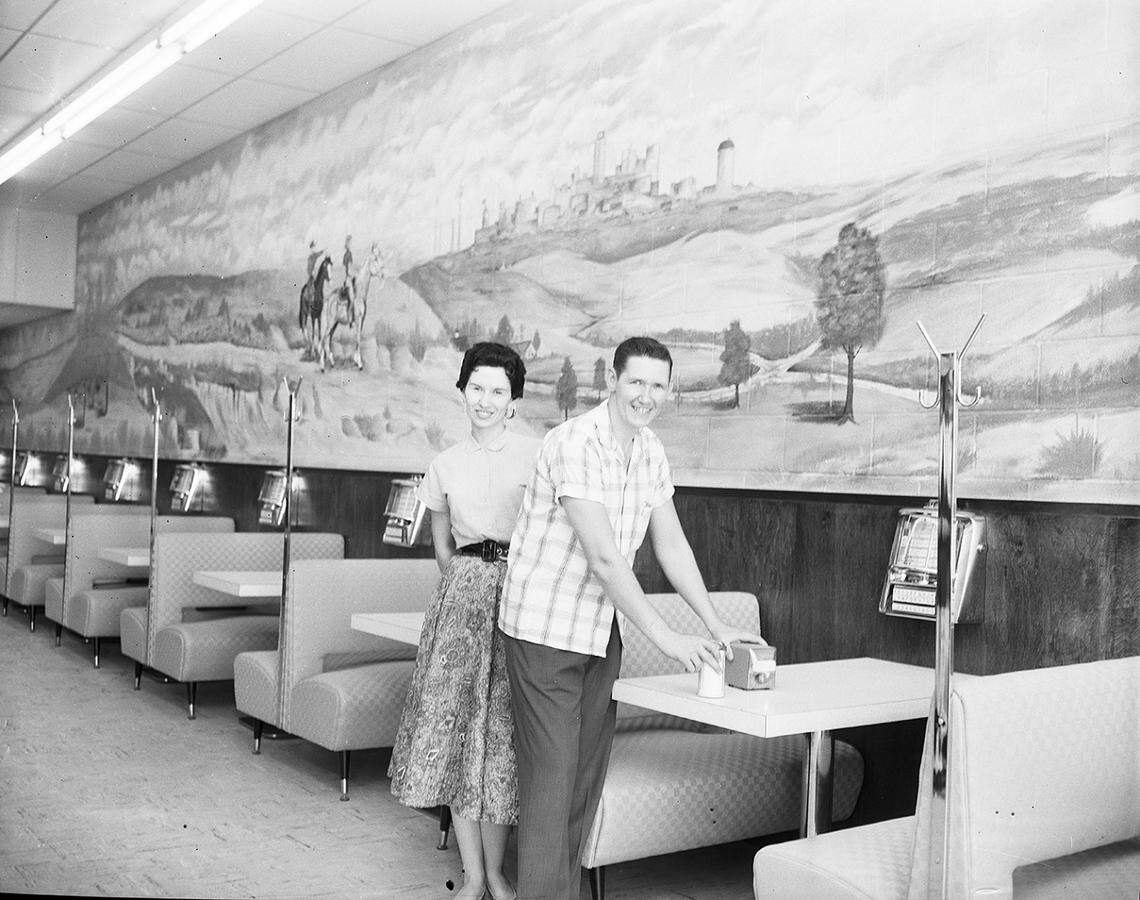 Sept. 15, 1958: Town & Country Restaurant, 2438 Jacksboro Highway in the Town & Country Shopping Center. Shown are Mr. and Mrs. R. L. Edwards.