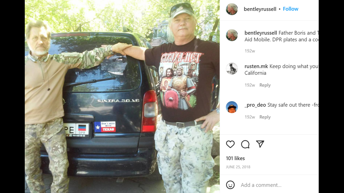 Russell Bentley poses for a photo shared on his Instagram account.