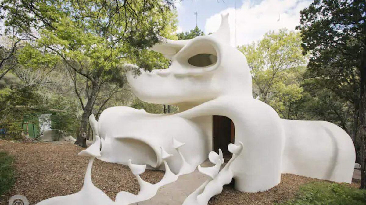 The unique home in the Westlake neighborhood of Austin is available to rent for $570 per night on Airbnb.