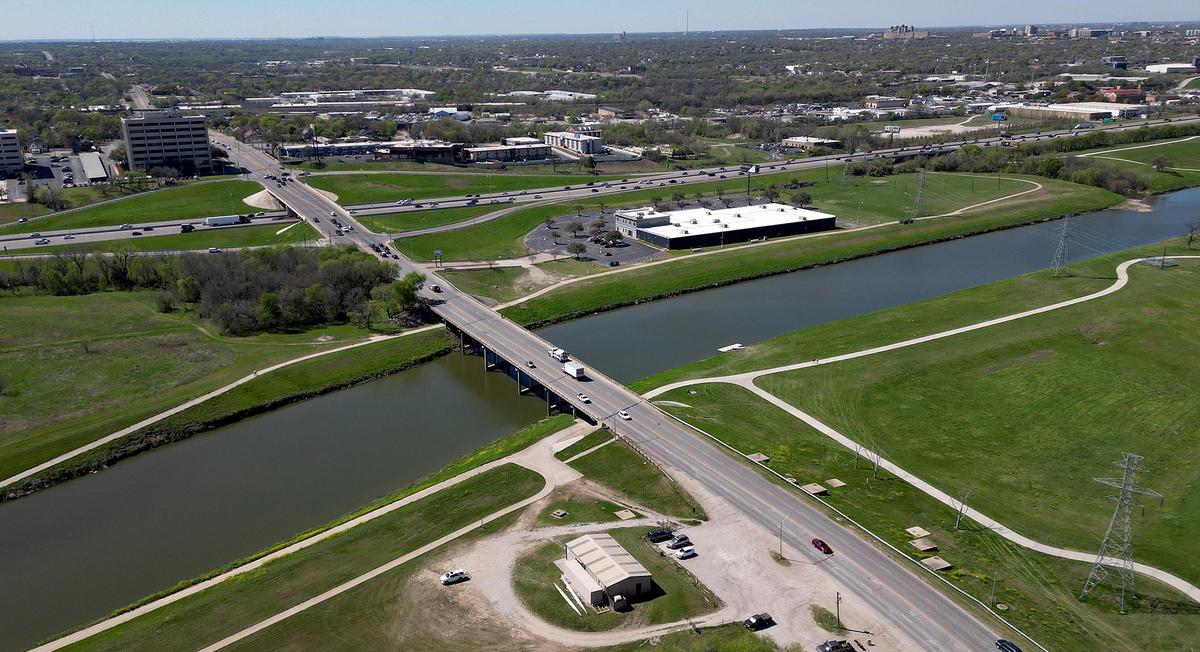 The Trinity River near Beach Street in Fort Worth on Monday, March 24. This was the section of the river where 1-year-old Jonas Allen’s body was found after his mother’s car crashed into the river on Saturday.