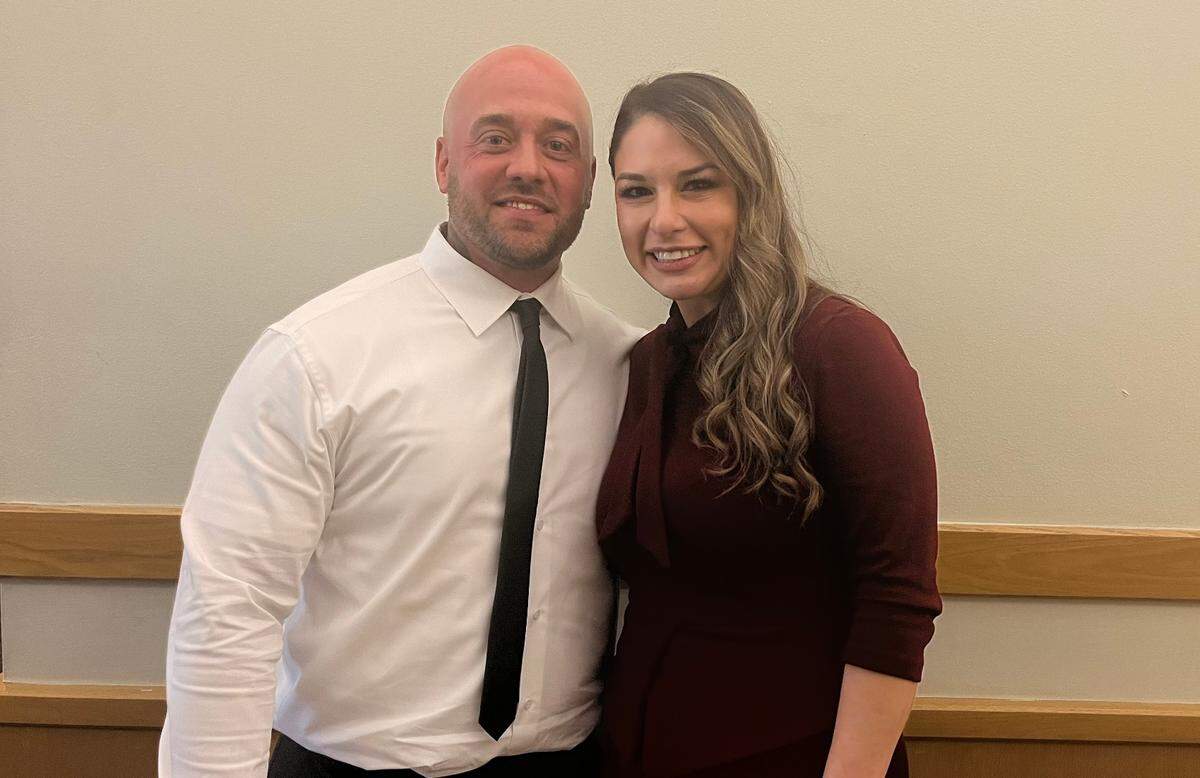 Aaron and Brooke Dyson got married on Feb. 11 after the old high school friends bumped into each other at BoomerJack’s.