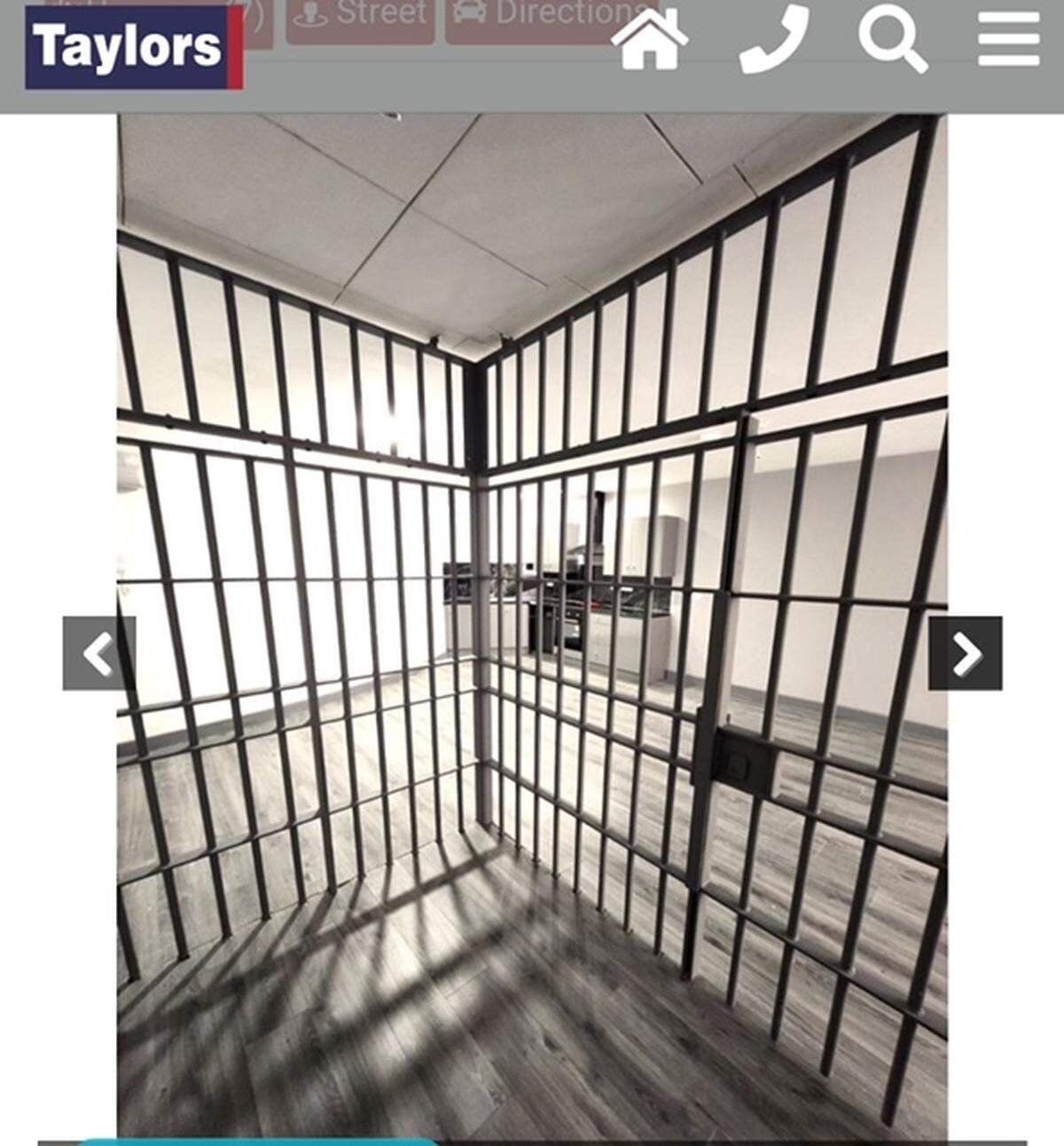 Inside the holding cell