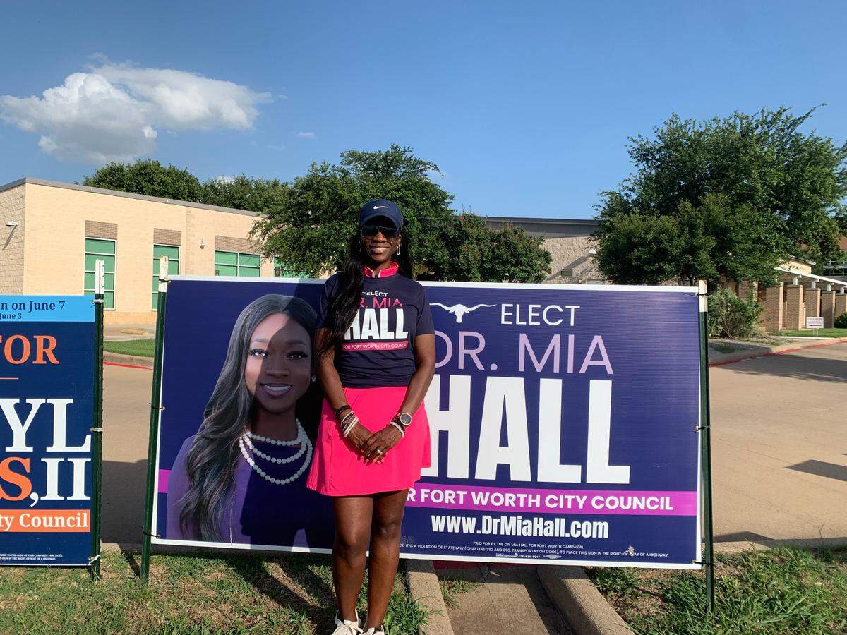 Mia Hall faced off against Daryl Davis in a runoff election for the District 6 seat on Fort Worth City Council.